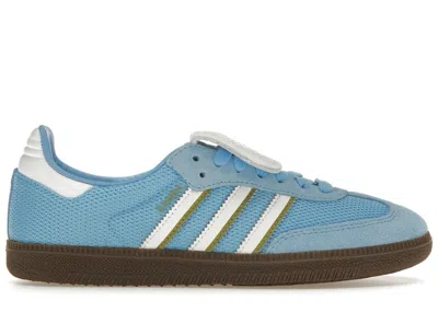 Pre-owned Adidas Originals Men's Adidas Samba Lt Sneakers In Semi Blue Burst/white/gum