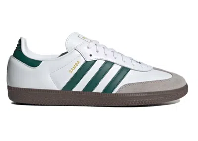 Pre-owned Adidas Originals Men's Adidas Samba Og Sneakers In Cloud White/collegiate Green/clear Granite