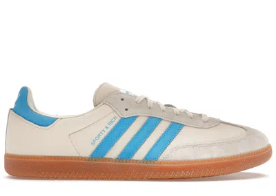 Pre-owned Adidas Originals Men's Adidas Samba Og Sporty & Rich Cream Blue Sneakers In Cream White/blue Rush/gum