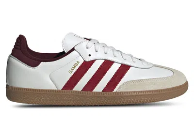 Pre-owned Adidas Originals Men's Adidas Samba Og White Sneakers In Core White/better Scarelet Red/shadow Red