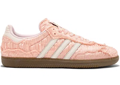 Pre-owned Adidas Originals Men's Adidas Samba Reverie By Caroline Hú Clot Textured Silk Upper Sneakers In Pink/white/gum In Multi