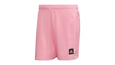 Pre-owned Adidas Originals Men's Adidas Short Length Solid Swim Shorts In Bliss Pink