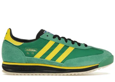 Pre-owned Adidas Originals Men's Adidas Sl 72 Rs Sneakers In Green/yellow/core Black In Multi