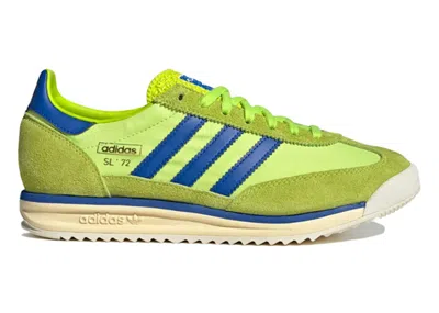 Pre-owned Adidas Originals Men's Adidas Sl 72 Rs Sneakers In Solar Slime/royal Blue/pulse Lime In Multi