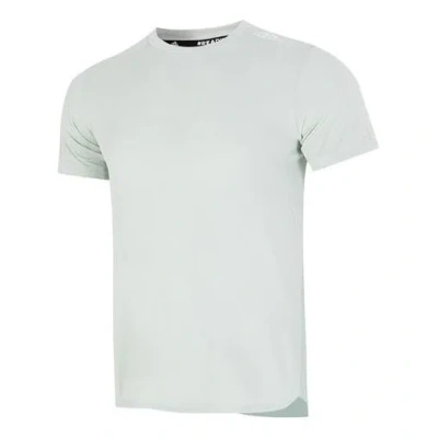 Adidas Originals Men's Adidas Solid Color Athleisure Casual Sports Round Neck Short Sleeve Flax Green T-shirt In White