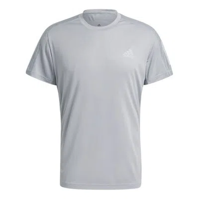 Adidas Originals Men's Adidas Solid Color Breathable Sports Round Neck Short Sleeve Light Grey T-shirt In Gray