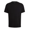 Adidas Originals Men's Adidas Solid Color Logo Alphabet Printing Round Neck Short Sleeve Black T-shirt