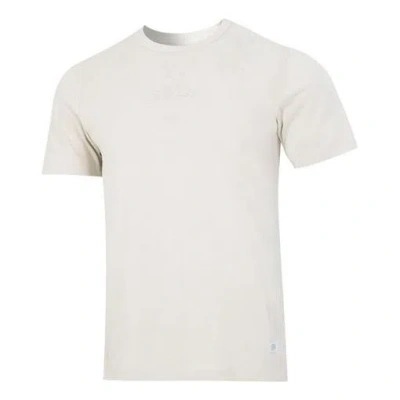 Adidas Originals Men's Adidas Solid Color Logo Athleisure Casual Sports Round Neck Short Sleeve White T-shirt