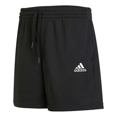 Adidas Originals Men's Adidas Solid Color Logo Micro Mark Lacing Knit Athleisure Casual Sports Shorts Black
