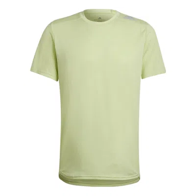 Adidas Originals Men's Adidas Solid Color Logo Sports Round Neck Short Sleeve Acid Green T-shirt