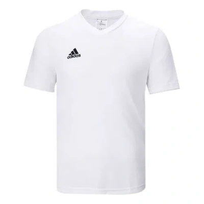 Adidas Originals Men's Adidas Solid Color Minimalistic Logo Embroidered Casual Sports Short Sleeve White T-shirt