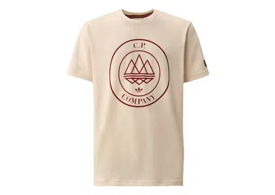 Pre-owned Adidas Originals Men's Adidas Spzl X C.p. Company Solid Single Organic Jersey Mod T-shirt In Chalk White