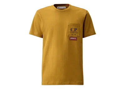 Pre-owned Adidas Originals Men's Adidas Spzl X C.p. Company Solid Single Organic Jersey Pocket T-shirt In Bronze Mist/brown