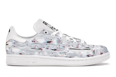 Pre-owned Adidas Originals Men's Adidas Stan Smith Mickey Mouse 3d Sneakers In Cloud White/core Black In Multi