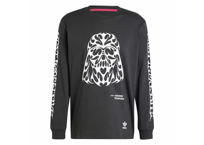 Pre-owned Adidas Originals Men's Adidas Star Wars X Nanzuka Long Sleeve Tee Shirt In Black