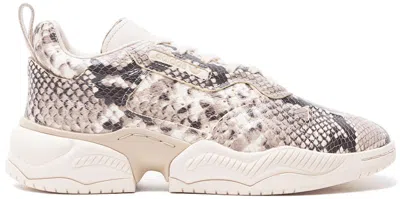 Pre-owned Adidas Originals Men's Adidas Supercourt Rx Snakeskin Sneakers In Core Black/linen/saint Pale Nude In Multi