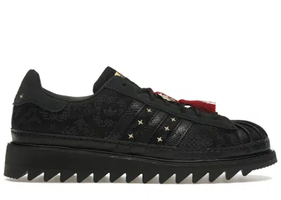 Pre-owned Adidas Originals Men's Adidas Superstar Clot By Edison Chen Chinese New Year Sneakers In Core Black/carbon/gold Metal