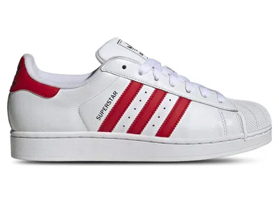Pre-owned Adidas Originals Men's Adidas Superstar Ii Sneakers In Cloud White/better Scarelet Red/core Black