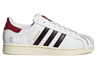 Pre-owned Adidas Originals Men's Adidas Superstar Year Of The Snake Sneakers In Cloud White/core Black/active Maroon In Multi