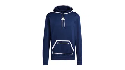Pre-owned Adidas Originals Men's Adidas Team Issue Pullover Hoodie In Team Navy Blue/mgh Solid Grey
