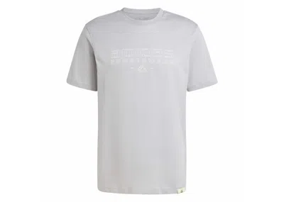 Pre-owned Adidas Originals Men's Adidas Tech Linear Graphic Tee Shirt In Solid Grey