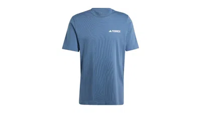 Pre-owned Adidas Originals Men's Adidas Terrex Back Graphic T-shirt In Wonder Steel