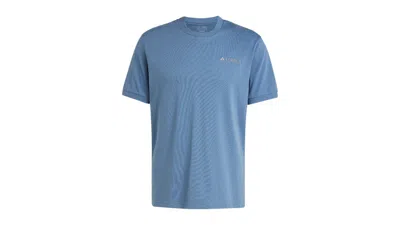 Pre-owned Adidas Originals Men's Adidas Terrex Xploric Logo Short Sleeve T-shirt In Wonder Steel