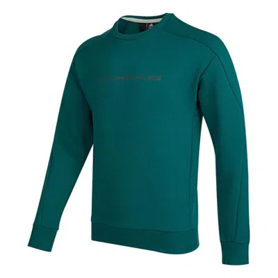 Adidas Originals Men's Adidas Th Eng Sweat Logo Printing Casual Sports Pullover Forest Green In Blue