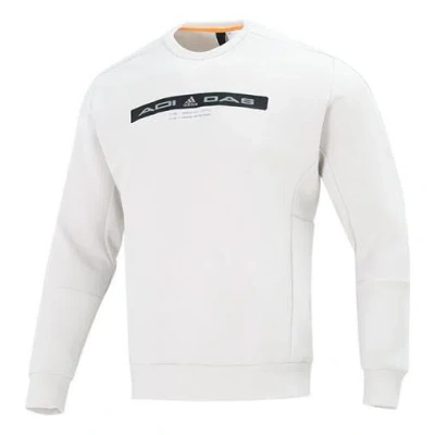 Adidas Originals Men's Adidas Th Ref Swt Casual Sports Round Neck Long Sleeves Bauxite Brown In White