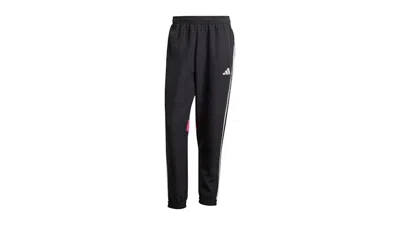 Pre-owned Adidas Originals Men's Adidas Tiro 25 Essentials Woven Tracksuit Bottoms In Black/clear Grey/real Magenta