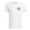 Adidas Originals Men's Adidas Tmac Tee 8 Pattern Printing Round Neck Pullover Short Sleeve White T-shirt