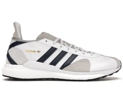 Pre-owned Adidas Originals Men's Adidas Tokio Solar Human Made White Navy Sneakers In Cloud White/collegiate Navy Blue/core Bla In Multi