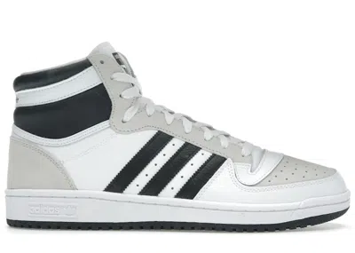Pre-owned Adidas Originals Men's Adidas Top Ten Hi Sneakers In White/black/taupe In Multi