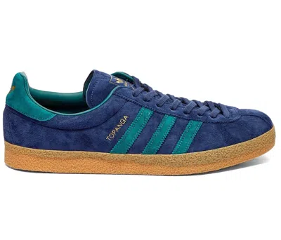 Pre-owned Adidas Originals Men's Adidas Topanga End Three Bridges Sneakers In Dark Blue/gum