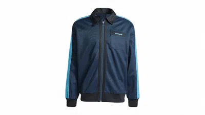 Pre-owned Adidas Originals Men's Adidas Track Top In Aurora Ink In Blue