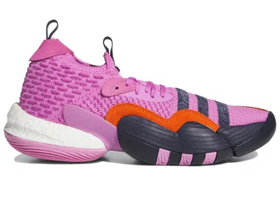 Pre-owned Adidas Originals Men's Adidas Trae Young 2.0 Stratosphere Sneakers In Pulse Lilac/shadow Navy Blue/impact Orange In Multi