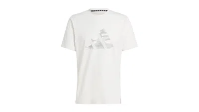 Pre-owned Adidas Originals Men's Adidas Train Essentials Camo Graphic Logo T-shirt In Chalk White