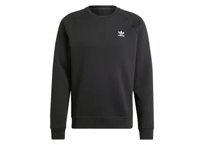 Pre-owned Adidas Originals Men's Adidas Trefoil Essentials Crew Sweatshirt In Black