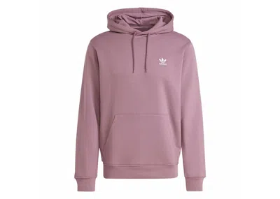 Pre-owned Adidas Originals Men's Adidas Trefoil Essentials Hoodie In Shadow Fig In Purple