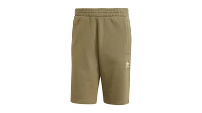 Pre-owned Adidas Originals Men's Adidas Trefoil Essentials Shorts In Olive Strata