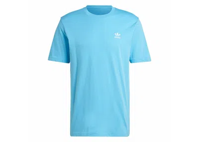 Pre-owned Adidas Originals Men's Adidas Trefoil Essentials Tee Shirt In Semi Blue Burst