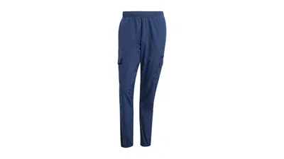 Pre-owned Adidas Originals Men's Adidas Trefoil Essentials Woven Cargo Pant Tracksuit Bottoms In Night Indigo