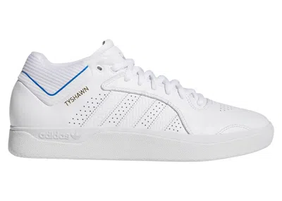 Pre-owned Adidas Originals Men's Adidas Tyshawn Sneakers In Cloud White/blue Bird/gold Metallic