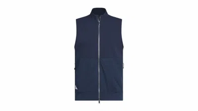 Pre-owned Adidas Originals Men's Adidas Ultimate365 Tour Fullzip Vest In Collegiate Navy Blue
