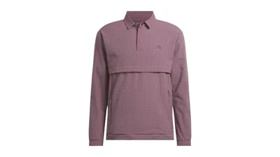 Pre-owned Adidas Originals Men's Adidas Ultimate365 Tour Wind.rdy Quarter Zip Sweatshirt In Shadow Fig In Purple