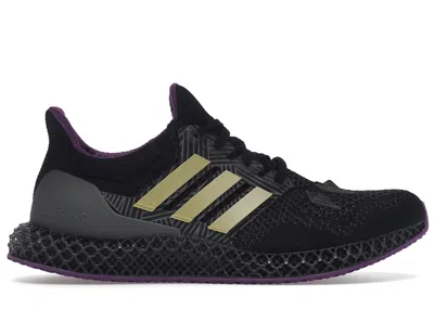 Pre-owned Adidas Originals Men's Adidas Ultra 4d Marvel Black Panther Sneakers In Core Black/gold Metallic/tribe Purple