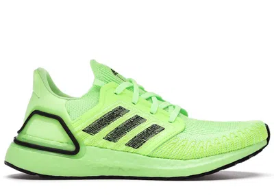 Pre-owned Adidas Originals Men's Adidas Ultra Boost 20 Sneakers In Signal Green/core Black
