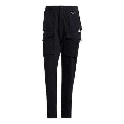 Adidas Originals Men's Adidas Utl Cargo Pants Solid Color Outdoor Multiple Pockets Sports Pants/trousers/joggers Blac In Black