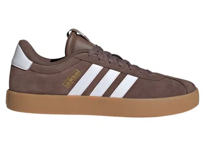 Pre-owned Adidas Originals Men's Adidas Vl Court 3.0 Sneakers In Earth Strata/cloud White/gold Metallic