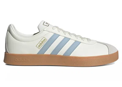 Pre-owned Adidas Originals Men's Adidas Vl Court Classic Sneakers In Off White/wonder Blue/gold Metallic In Multi